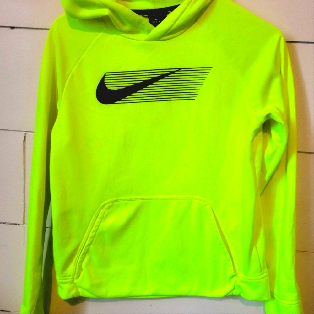 Nike highlighter yellow extra large youth hoodie.